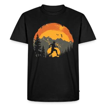 Conception de course pour les coureurs au marathon - T-shirt Premium bio Homme - noir - Devant - Nico (187cm)
