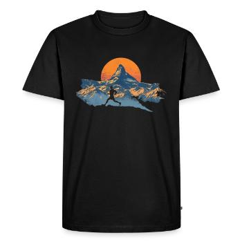 Conception de course pour les coureurs au marathon - T-shirt Premium bio Homme - noir - Devant - Nico (187cm)