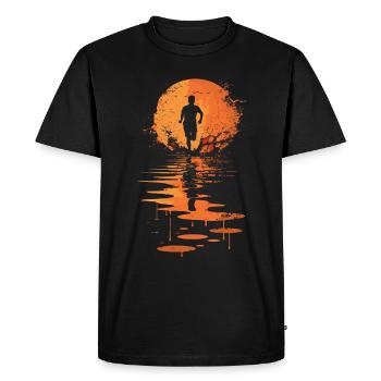 Conception de course pour les coureurs au marathon - T-shirt Premium bio Homme - noir - Devant - Nico (187cm)