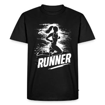 Conception de course pour les coureurs au marathon - T-shirt Premium bio Homme - noir - Devant - Nico (187cm)