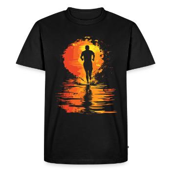 Conception de course pour les coureurs au marathon - T-shirt Premium bio Homme - noir - Devant - Nico (187cm)