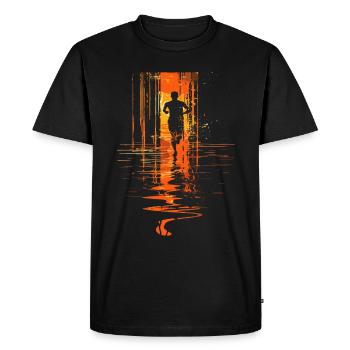 Conception de course pour les coureurs au marathon - T-shirt Premium bio Homme - noir - Devant - Nico (187cm)
