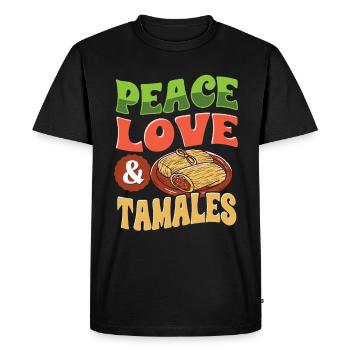 Cuisine mexicaine Tamale - T-shirt Premium bio Homme - noir - Devant - Nico (187cm)