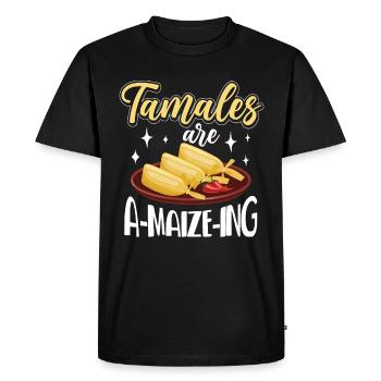 Cuisine mexicaine Tamale - T-shirt Premium bio Homme - noir - Devant - Nico (187cm)