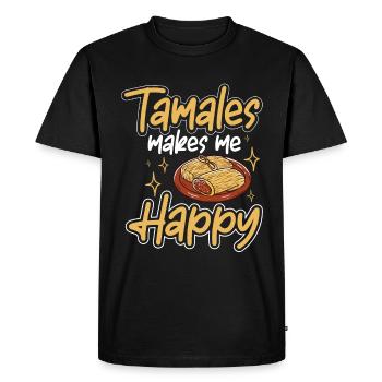 Cuisine mexicaine Tamale - T-shirt Premium bio Homme - noir - Devant - Nico (187cm)
