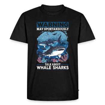 L’avertissement amusant de requin-baleine peut spontanément - T-shirt Premium bio Homme - noir - Devant - Nico (187cm)