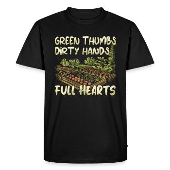 Garden Organic Cultivation Permaculture - Men's Premium Organic T-Shirt - black - Front - Nico (187cm)
