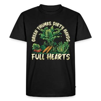 Garden Organic Cultivation Permaculture - Men's Premium Organic T-Shirt - black - Front - Nico (187cm)