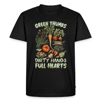 Garden Organic Cultivation Permaculture - Men's Premium Organic T-Shirt - black - Front - Nico (187cm)