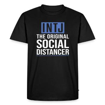 Personnalité Intj : Introvertis - T-shirt Premium bio Homme - noir - Devant - Nico (187cm)