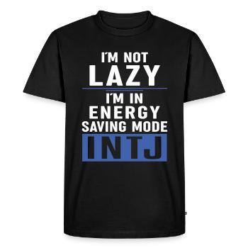 Personnalité Intj : Introvertis - T-shirt Premium bio Homme - noir - Devant - Nico (187cm)