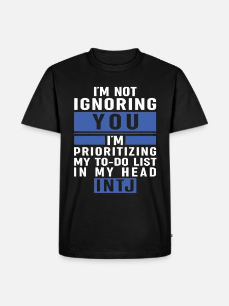 Intj-persönlichkeit: Introvertierte - Männer Premium Bio T-Shirt - Schwarz