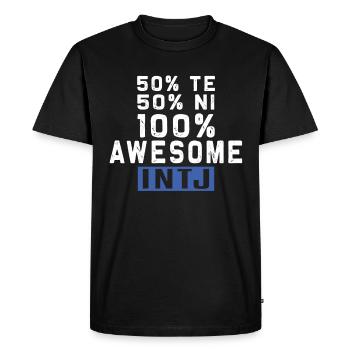 Personnalité Intj : Introvertis - T-shirt Premium bio Homme - noir - Devant - Nico (187cm)