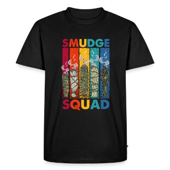 Purification spirituelle de plumes de sauge - T-shirt Premium bio Homme - noir - Devant - Nico (187cm)