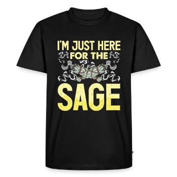 Purification spirituelle de plumes de sauge - T-shirt Premium bio Homme - noir - Devant - Nico (187cm)