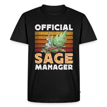 Purification spirituelle de plumes de sauge - T-shirt Premium bio Homme - noir - Devant - Nico (187cm)