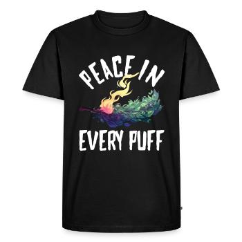Purification spirituelle de plumes de sauge - T-shirt Premium bio Homme - noir - Devant - Nico (187cm)