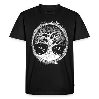 Shinrin Yoku Art Japonais Nature Forêt - T-shirt Premium bio Homme - noir - Devant - Nico (187cm)
