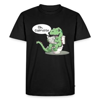 L’humour des dinosaures de la paléontologie - T-shirt Premium bio Homme - noir - Devant - Nico (187cm)