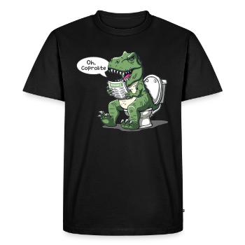 L’humour des dinosaures de la paléontologie - T-shirt Premium bio Homme - noir - Devant - Nico (187cm)