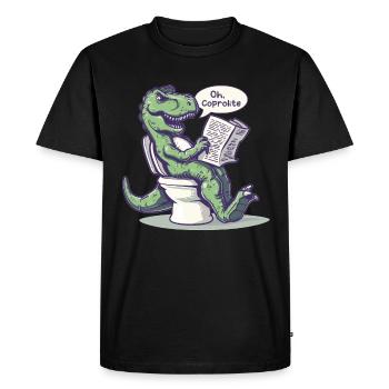 L’humour des dinosaures de la paléontologie - T-shirt Premium bio Homme - noir - Devant - Nico (187cm)