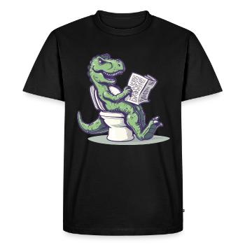 L’humour des dinosaures de la paléontologie - T-shirt Premium bio Homme - noir - Devant - Nico (187cm)