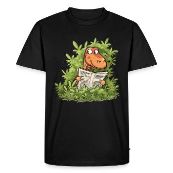 L’humour des dinosaures de la paléontologie - T-shirt Premium bio Homme - noir - Devant - Nico (187cm)