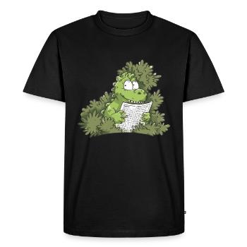 L’humour des dinosaures de la paléontologie - T-shirt Premium bio Homme - noir - Devant - Nico (187cm)