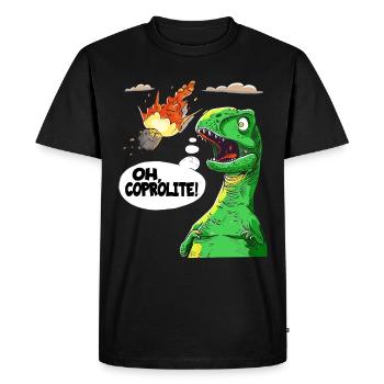 L’humour des dinosaures de la paléontologie - T-shirt Premium bio Homme - noir - Devant - Nico (187cm)