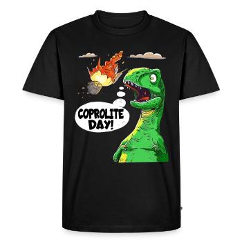 L’humour des dinosaures de la paléontologie - T-shirt Premium bio Homme - noir - Devant - Nico (187cm)