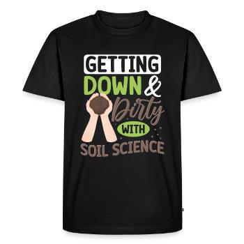 Dear Soil Science Agricultural Scientist - Men's Premium Organic T-Shirt - black - Front - Nico (187cm)