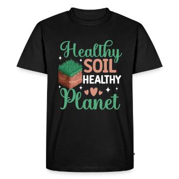 Dear Soil Science Agricultural Scientist - Men's Premium Organic T-Shirt - black - Front - Nico (187cm)