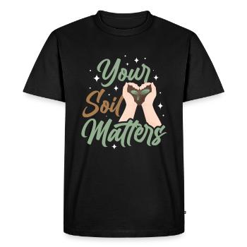 Dear Soil Science Agricultural Scientist - Men's Premium Organic T-Shirt - black - Front - Nico (187cm)