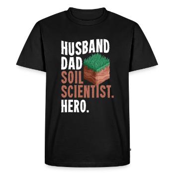 Dear Soil Science Agricultural Scientist - Men's Premium Organic T-Shirt - black - Front - Nico (187cm)