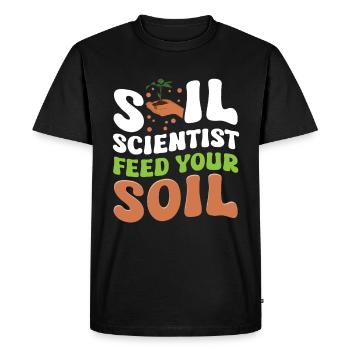 Dear Soil Science Agricultural Scientist - Men's Premium Organic T-Shirt - black - Front - Nico (187cm)