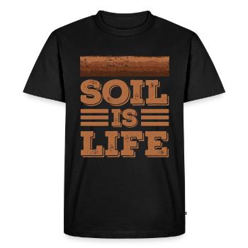 Dear Soil Science Agricultural Scientist - Men's Premium Organic T-Shirt - black - Front - Nico (187cm)