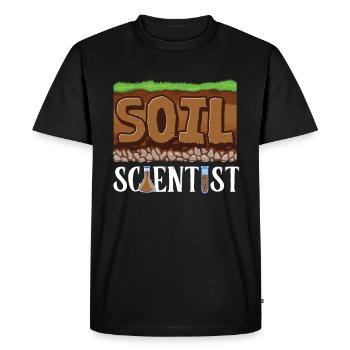 Dear Soil Science Agricultural Scientist - Men's Premium Organic T-Shirt - black - Front - Nico (187cm)