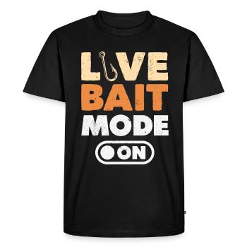 Drôle d’amateur de poisson-chat poisson à tête plate - T-shirt Premium bio Homme - noir - Devant - Nico (187cm)