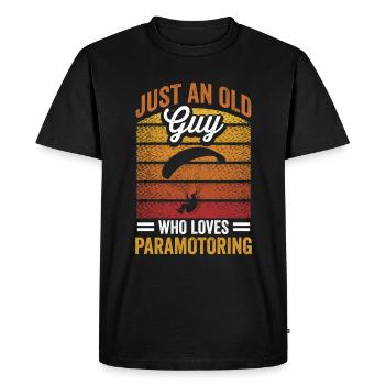 Paramotoring paramotoring - Men's Premium Organic T-Shirt - black - Front - Nico (187cm)