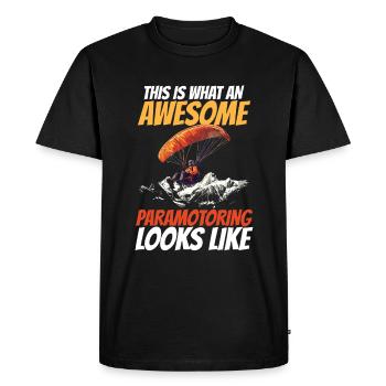 Paramotoring paramotoring - Men's Premium Organic T-Shirt - black - Front - Nico (187cm)