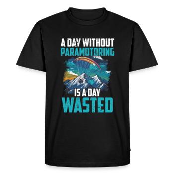 Paramotoring paramotoring - Men's Premium Organic T-Shirt - black - Front - Nico (187cm)
