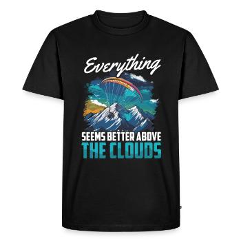 Paramotoring paramotoring - Men's Premium Organic T-Shirt - black - Front - Nico (187cm)