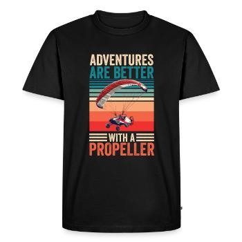 Paramotoring paramotoring - Men's Premium Organic T-Shirt - black - Front - Nico (187cm)