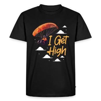 Paramotoring paramotoring - Men's Premium Organic T-Shirt - black - Front - Nico (187cm)