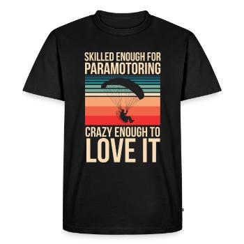 Paramotoring paramotoring - Men's Premium Organic T-Shirt - black - Front - Nico (187cm)