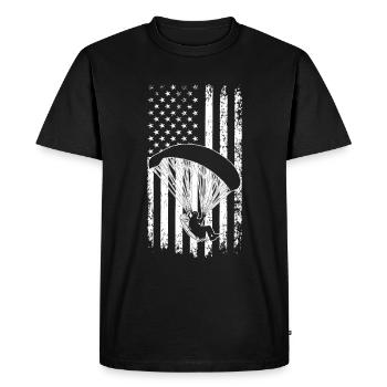 Paramotoring paramotoring - Men's Premium Organic T-Shirt - black - Front - Nico (187cm)