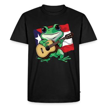 Grenouille Coqui Symbole Taino Boricua Puerto - T-shirt Premium bio Homme - noir - Devant - Nico (187cm)
