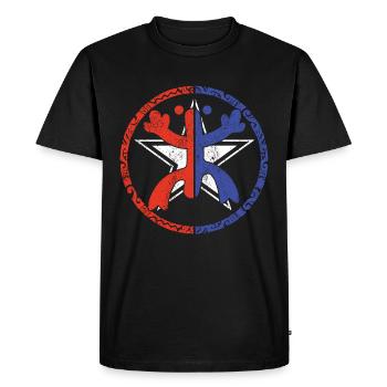 Grenouille Coqui Symbole Taino Boricua Puerto - T-shirt Premium bio Homme - noir - Devant - Nico (187cm)