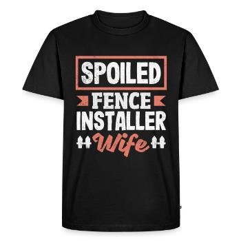 Funny Fence Builder Fence Installer - Men's Premium Organic T-Shirt - black - Front - Nico (187cm)