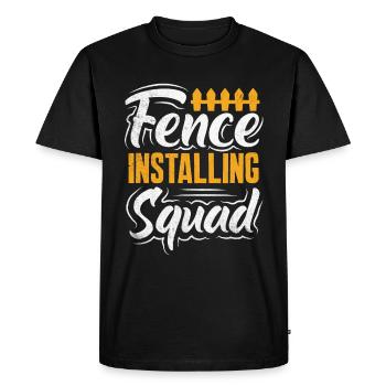 Funny Fence Builder Fence Installer - Men's Premium Organic T-Shirt - black - Front - Nico (187cm)